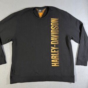 Harley-Davidson Genuine Motorclothes Black Graphic Crewneck Sweatshirt Men's 3XL